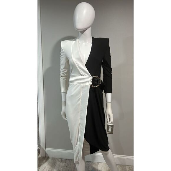 Zhivago Black and White Inside Out Dress Size 4 - Picture 6 of 12